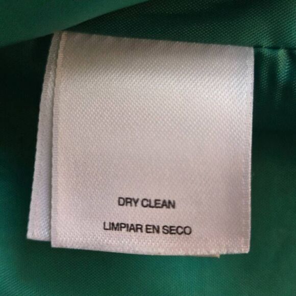 Nipon Boutique Womens Open Front Frayed Trim Tweed Blazer Jacket Green White 4 - Picture 11 of 12